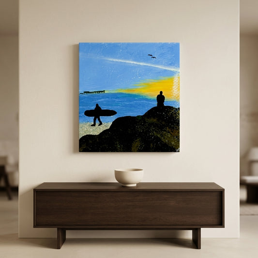 The Edge of Potential - Coastal Sunset Landscape Wall Decor