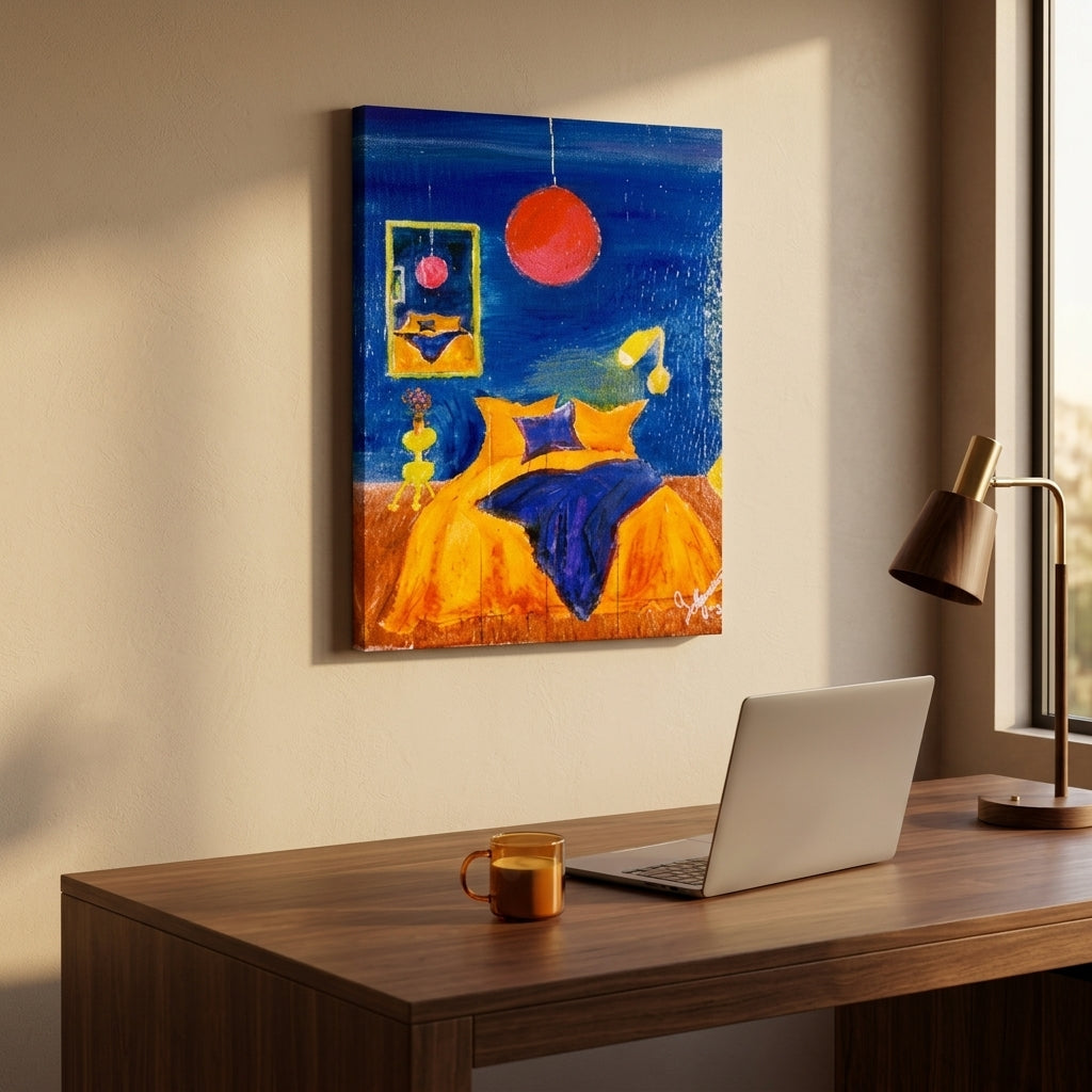 Astral Projection at 3 AM - Surreal Modern Bedroom Wall Decor