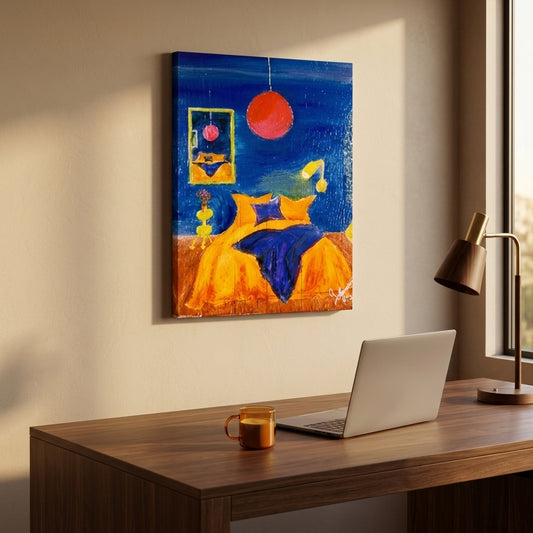 Astral Projection at 3 AM - Surreal Modern Bedroom Wall Decor