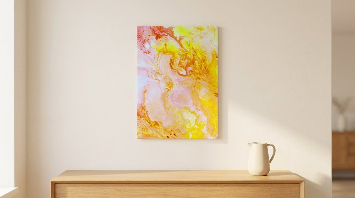 Euphoria in the Ether - Pastel Fluid Marble Abstract Print