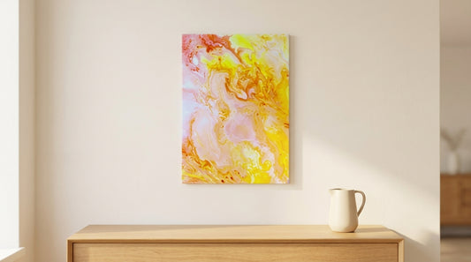 Euphoria in the Ether - Pastel Fluid Marble Abstract Print