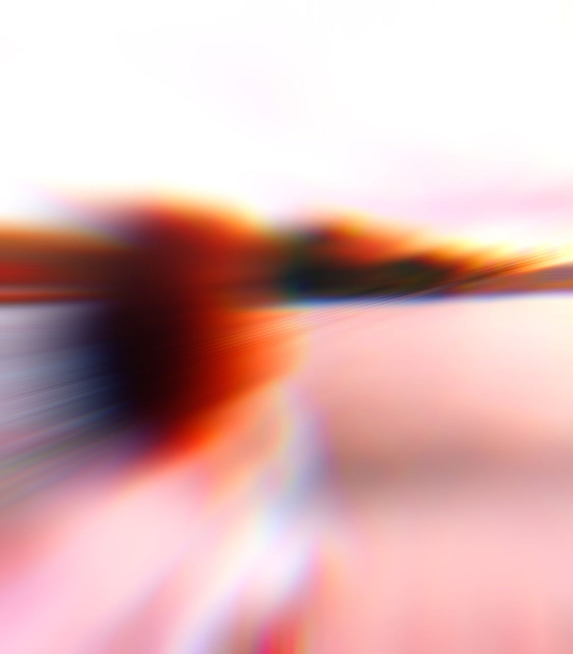 Abstract surreal dreamscape art print with vibrant motion blur and warm color gradients