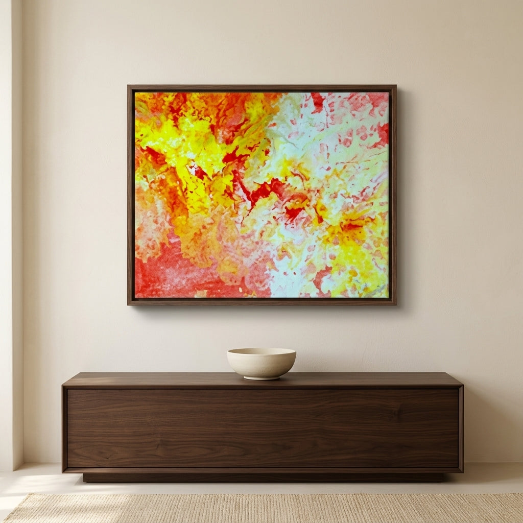 Ignition of the Ego - Fiery High-Contrast Abstract Wall Art