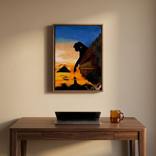 Ripples of the Mirage - Sunset Silhouette Dreamscape Canvas Print & Fine Art