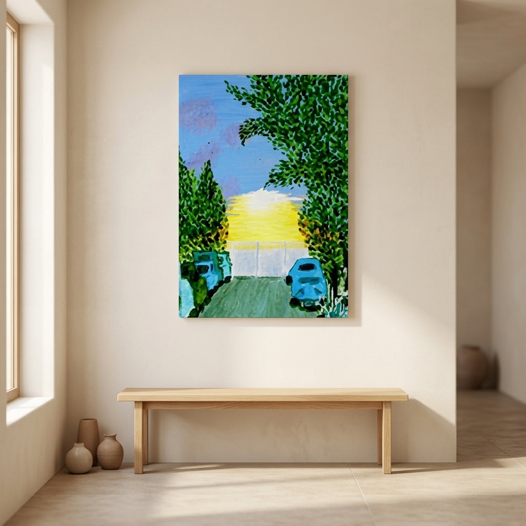The Portal at Dawn - Minimalist Scenic Gateway Contemporary Art